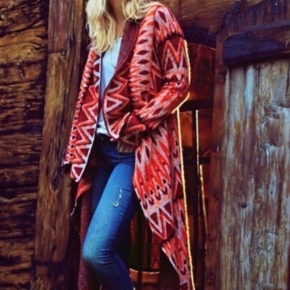 Anthropologie Sleeping on Snow Jacquard Blanket Cardigan, Size Medium - Picture 10 of 13